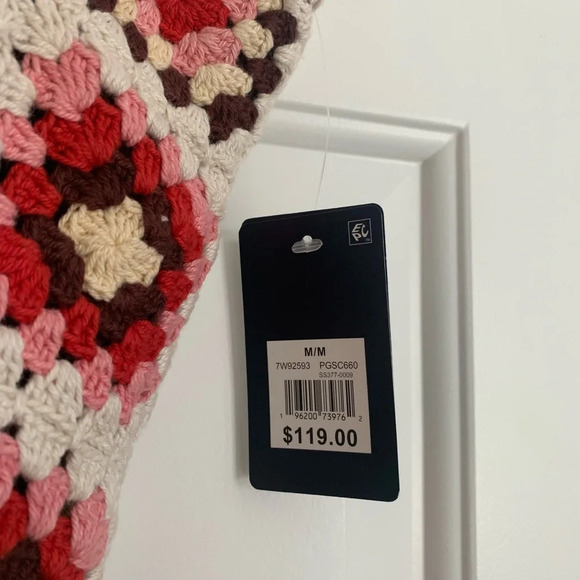 Lucky Brand Crochet‎ Romper - Size M - Pink Granny Square - NWT - Picture 12 of 15